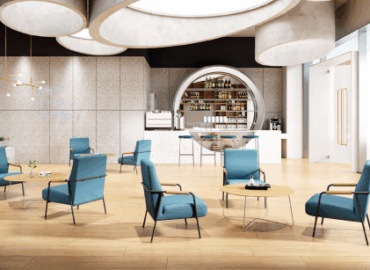 Comparison of different wood and metal finishes for hospitality furniture