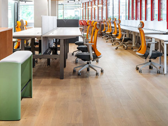 Close-up of high-quality upholstery and precision metalwork in office chair manufacturing