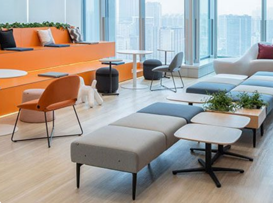 A comparison chart showing different office furniture tiers and specifications