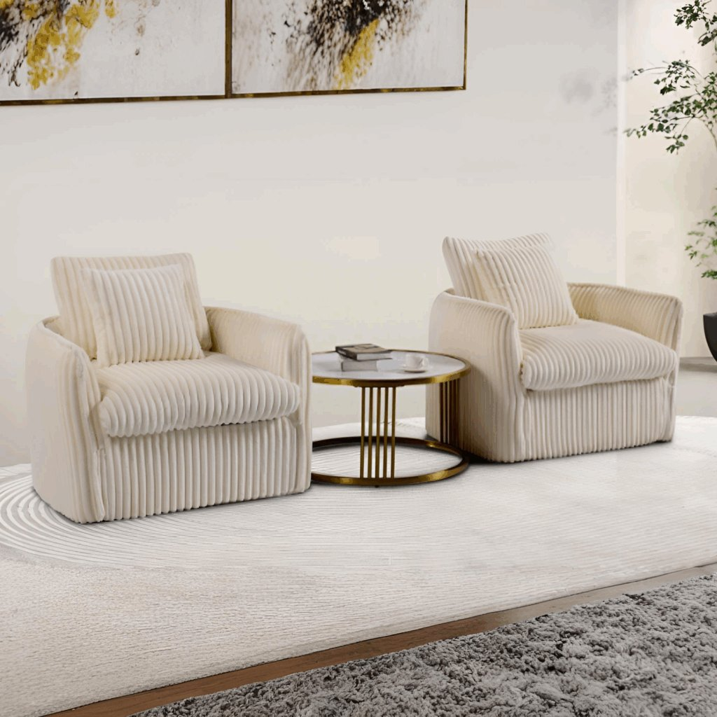 Stylish hotel suite featuring durable upholstery fabrics and modern lighting
