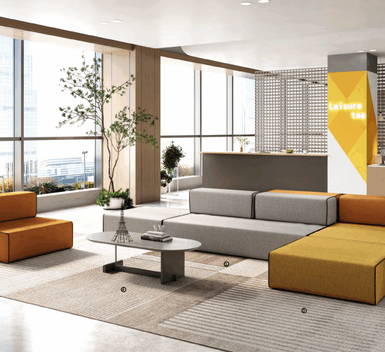 Eco-friendly office booth manufacturing process using recycled materials