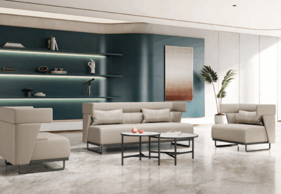 Modern office interior with rows of ergonomic mesh chairs for a bulk order showcase