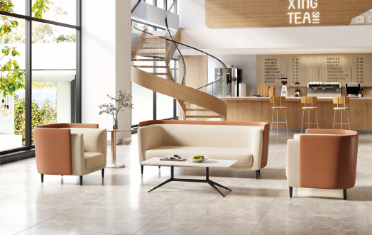 Modern office space featuring sleek ergonomic standing desks from a professional manufacturer.