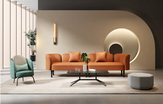 Modern 2026 executive office featuring a luxury walnut desk