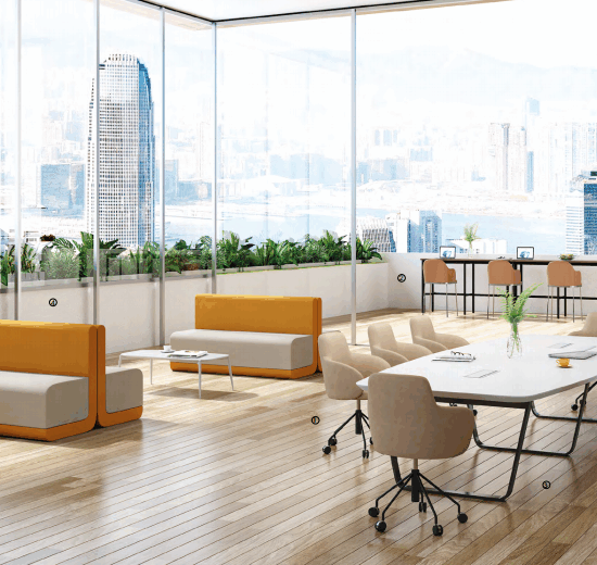 Professional consultant discussing school furniture procurement for a university project