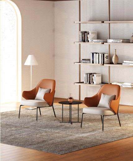 Office planner discussing workstation layouts with a furniture supplier