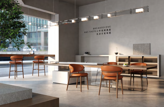 Height adjustable standing desks in a contemporary corporate setting