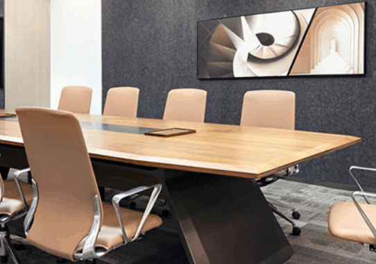 Modern open plan office with ergonomic modular workstations
