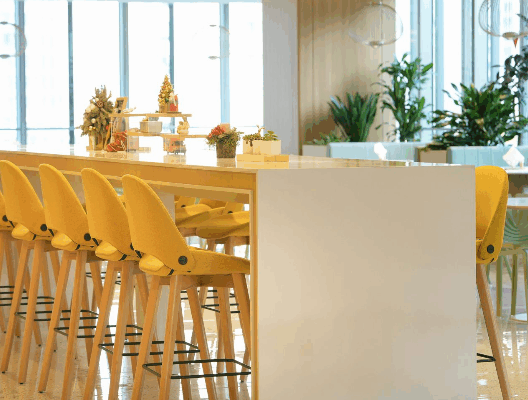 BIFMA certified ergonomic office chairs in a professional showroom